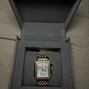 Gold and Silver Watch with Diamond Accents